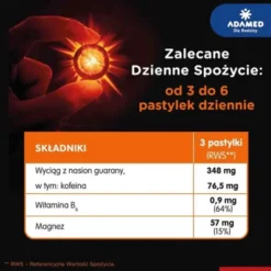 Cardiamid z kofeiną, pastylki do ssania, smak cytrusowy, 8 szt.