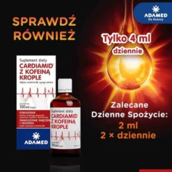 Cardiamid z kofeiną, pastylki do ssania, smak cytrusowy, 8 szt.