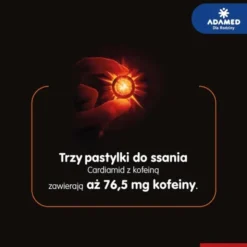 Cardiamid z kofeiną, pastylki do ssania, smak cytrusowy, 8 szt.