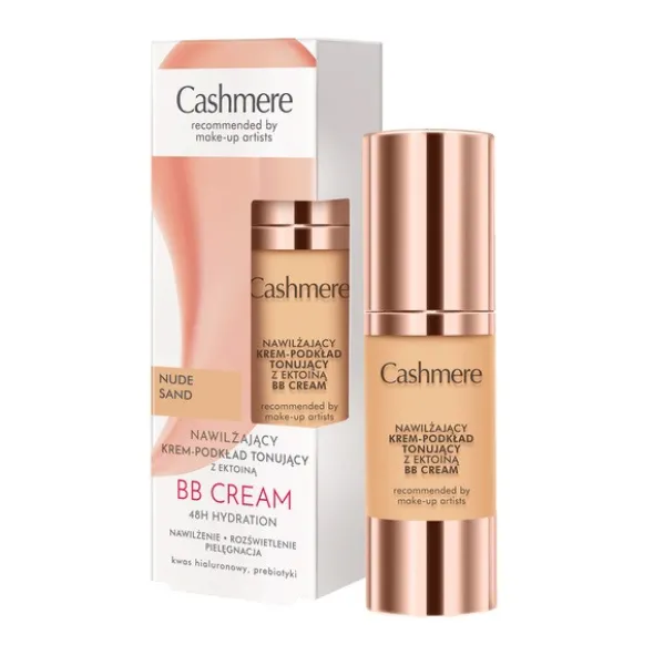 Cashmere BB, nawilżający krem-podkład tonujący z ektoiną, Nude Sand, 30 ml