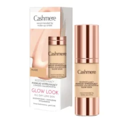 Cashmere Glow Look, rozświetlający podkład wypełniający z kwasem hialuronowym, Nude, 30 ml