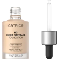 Catrice HD liquid coverage, kryjący podkład nr 010 Light Beige, 30 ml