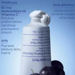 Caudalie Vinoperfect, glikolowa maseczka peelingująca, 75 ml