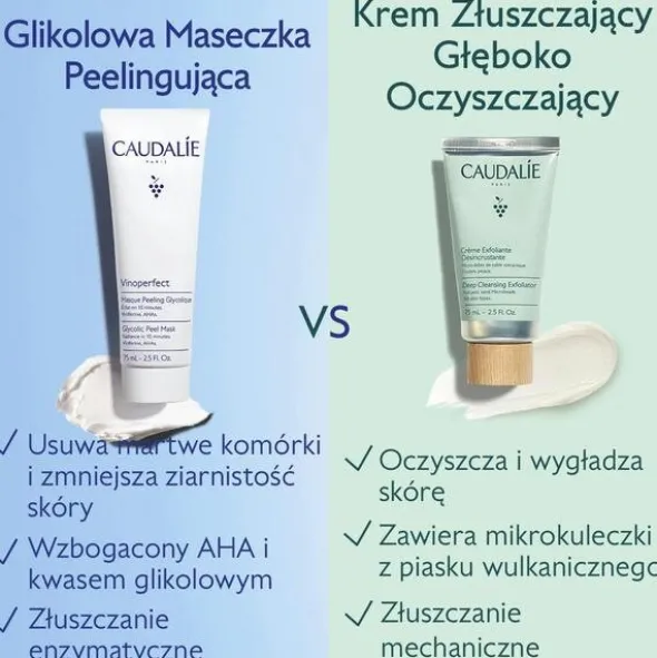 Caudalie Vinoperfect, glikolowa maseczka peelingująca, 75 ml