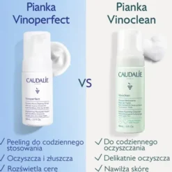 Caudalie Vinoperfect, mikropeelingująca pianka rozświetlająca, 100 ml