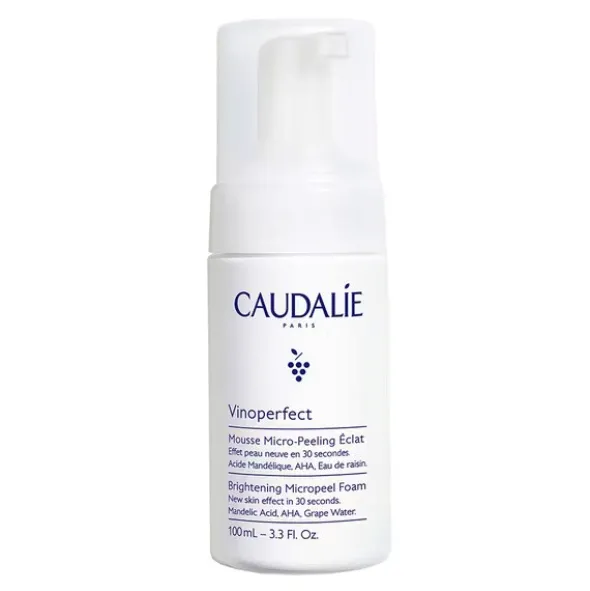Caudalie Vinoperfect, mikropeelingująca pianka rozświetlająca, 100 ml