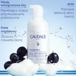 Caudalie Vinoperfect, mikropeelingująca pianka rozświetlająca, 100 ml