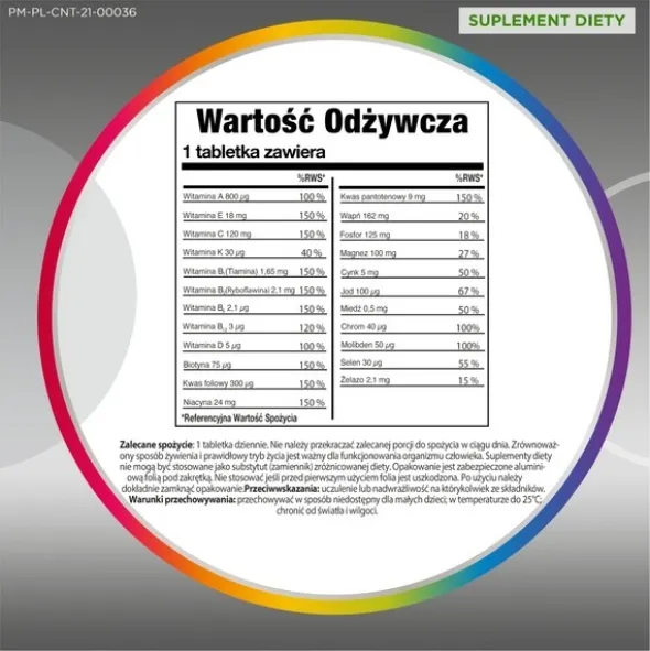 Centrum Silver 50+, witaminy i minerały wspierające zdrowie i samopoczucie, tabletki, 100 szt.