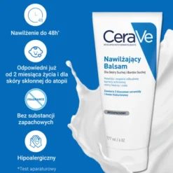CeraVe, balsam nawilżający do ciała i twarzy dla skóry suchej i bardzo suchej, 177 ml