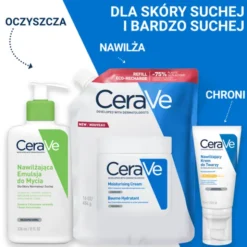 Cerave, balsam nawilżający do ciała i twarzy dla skóry suchej i bardzo suchej, refill, 454 g