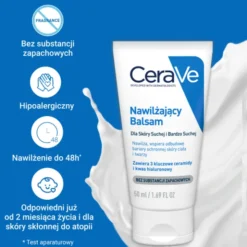 CeraVe, balsam nawilżający do ciała i twarzy dla skóry suchej i bardzo suchej, 50 ml