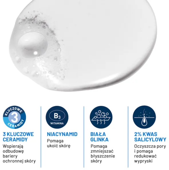 CeraVe, żel myjący przeciw niedoskonałościom, 236 ml