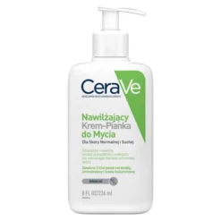 CeraVe, krem-pianka do mycia twarzy i demakijażu dla skóry normalnej i suchej, 236 ml