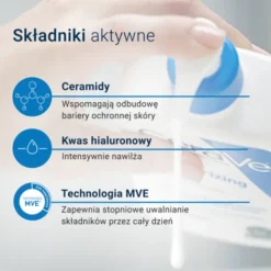 CeraVe, nawilżająca emulsja dla skóry suchej i bardzo suchej, 1 l