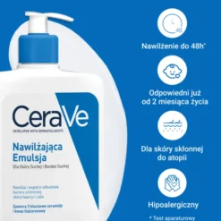 CeraVe, nawilżająca emulsja dla skóry suchej i bardzo suchej, 473 ml