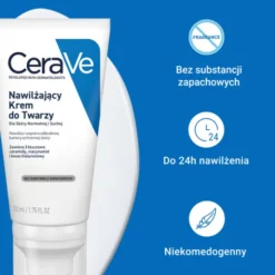 CeraVe, nawilżający krem do twarzy z ceramidami, 52 ml