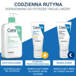 CeraVe, nawilżający krem do twarzy SPF 50, 52 ml