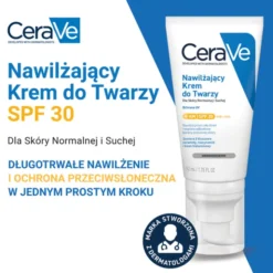 CeraVe, nawilżający krem do twarzy SPF 30, 52 ml