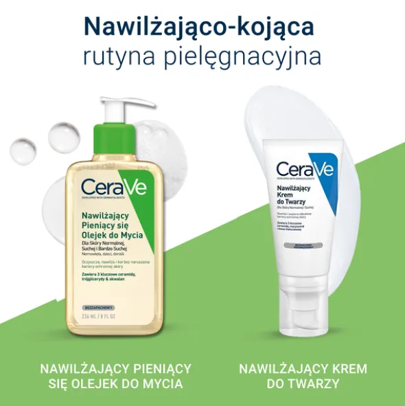 CeraVe, nawilżający pieniący się olejek do mycia, 236 ml