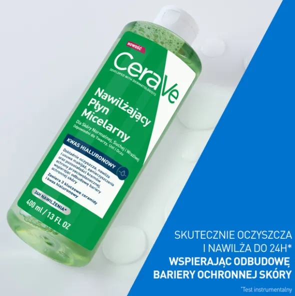 CeraVe, nawilżający płyn micelarny, 400 ml