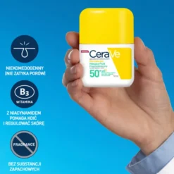 CeraVe, niewidoczny, matujący fluid SPF50+, 50 ml