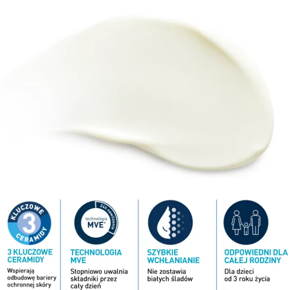 CeraVe, niewidoczny, nawilżający balsam przeciwsłoneczny SPF50+, 177 ml