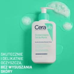 CeraVe, oczyszczający żel do mycia z ceramidami dla skóry normalnej i tłustej, 236 ml