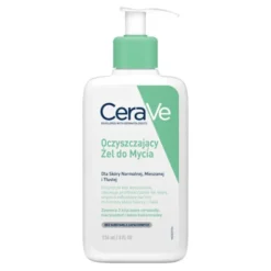 CeraVe, oczyszczający żel do mycia z ceramidami dla skóry normalnej i tłustej, 236 ml