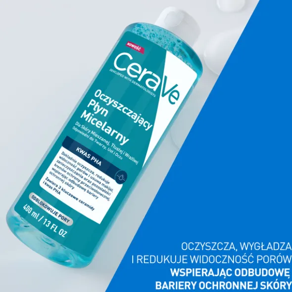 CeraVe, oczyszczający płyn micelarny, 400 ml