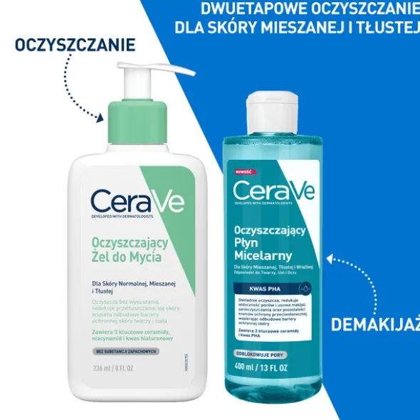 CeraVe, oczyszczający płyn micelarny, 400 ml