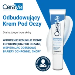 CeraVe, odbudowujący krem pod oczy dla skóry normalnej i suchej, 14 ml