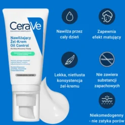 CeraVe Oil Control, nawilżający żel-krem, 52 ml