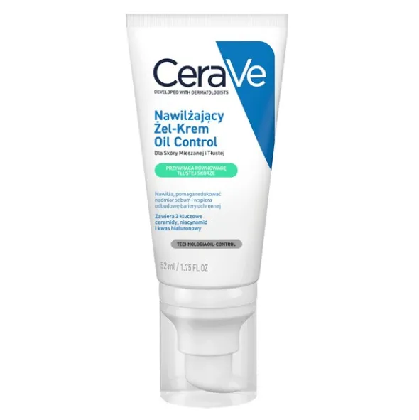 CeraVe Oil Control, nawilżający żel-krem, 52 ml