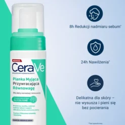 CeraVe, pianka myjąca przywracająca równowagę dla skóry normalnej i mieszanej, 148 ml