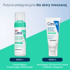 CeraVe, pianka myjąca przywracająca równowagę dla skóry normalnej i mieszanej, 148 ml