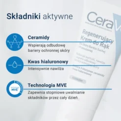 CeraVe, regenerujący krem do rąk, 100 ml