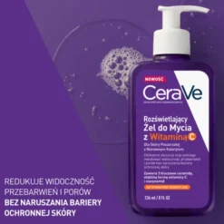 CeraVe, rozświetlający żel do mycia z witaminą C, 236 ml