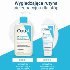 CeraVe SA, regenerujący krem do stóp z ceramidami do skóry bardzo suchej, 88 ml