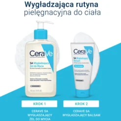 CeraVe SA, wygładzający balsam do ciała z mocznikiem do skóry szorstkiej, z grudkami, suchej, 177 ml