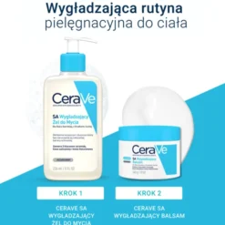 CeraVe SA, wygładzający balsam do ciała z mocznikiem dla skóry szorstkiej, z grudkami, suchej, 340 ml