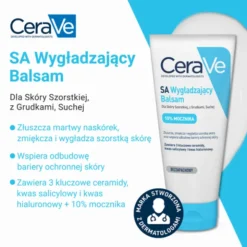 CeraVe SA, wygładzający balsam do ciała z mocznikiem do skóry szorstkiej, z grudkami, suchej, 177 ml