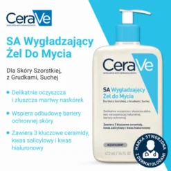 CeraVe SA, wygładzający żel do mycia, 473 ml