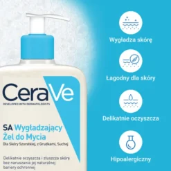 CeraVe SA, wygładzający żel do mycia, 473 ml