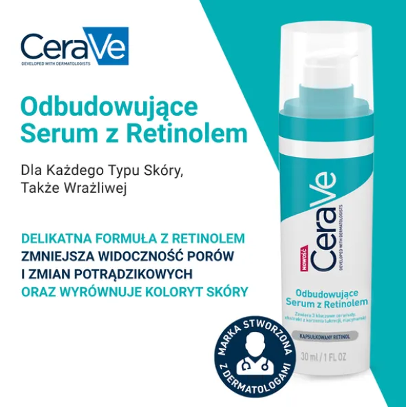 CeraVe, serum odbudowujące z retinolem, 30 ml