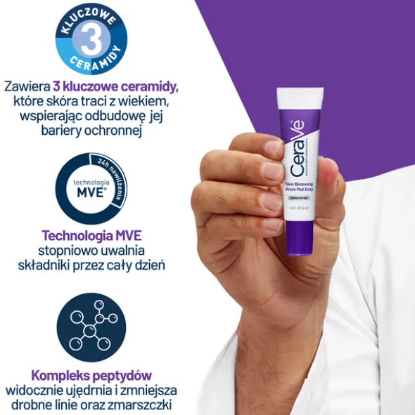Cerave Skin Renewing, krem pod oczy, 14 ml