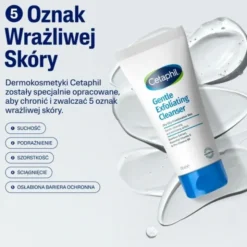 Cetaphil, delikatny żel oczyszczający do twarzy z peelingiem, 178 ml