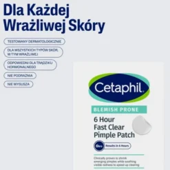Cetaphil, 6 Hour Fast Clear Pimple Patch, plastry na wypryski, 24 szt.