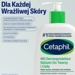 Cetaphil MD Dermoprotektor, balsam nawilżający do twarzy i ciała, 473 ml