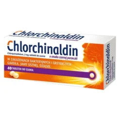 Chlorchinaldin, 2 mg, tabletki do ssania o smaku czarnej porzeczki, 40 szt.