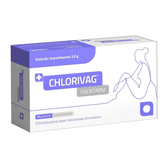 Chlorivag Kadefarm, globulki dopochwowe, 10 szt.